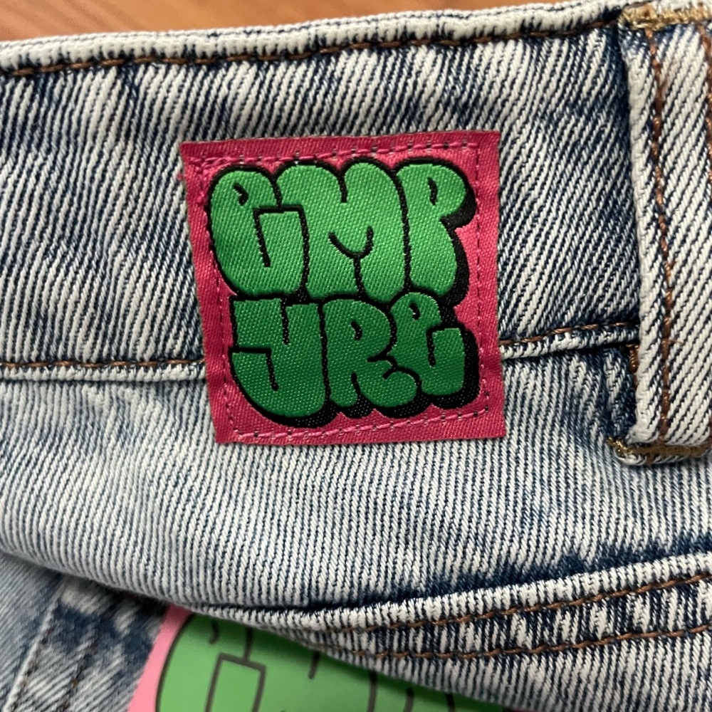 Zumiez Empyre Tori Courtney Wash Skate Denim Jeans Baggy High Rise Distressed 0 - Picture 11 of 16